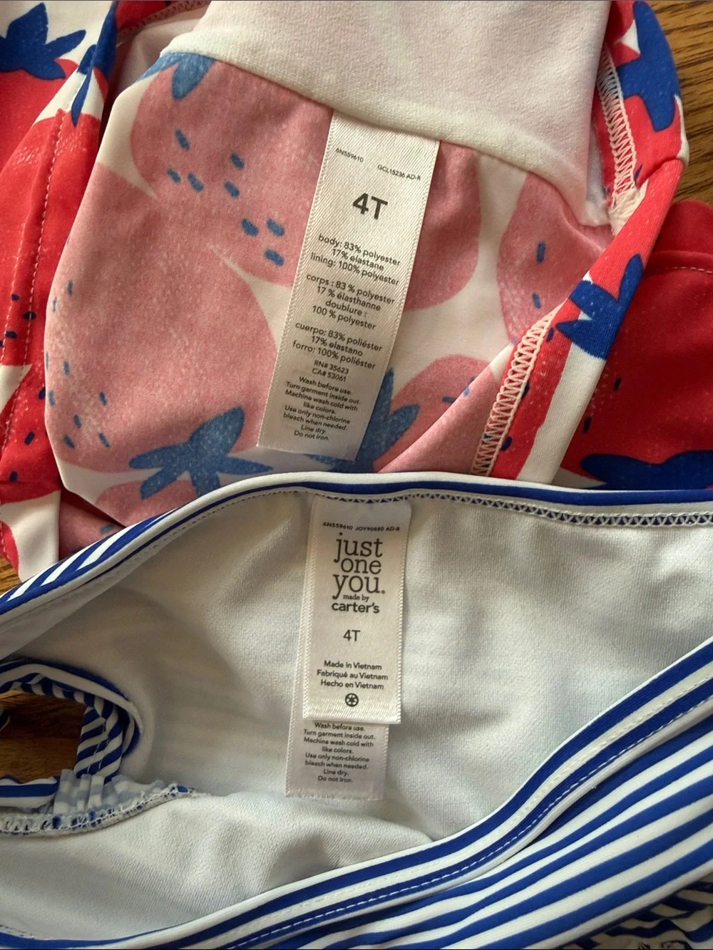 Carter's Just One You- Strawberry Print Rash Guard Set Swim Suit